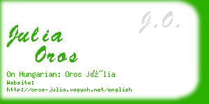 julia oros business card
